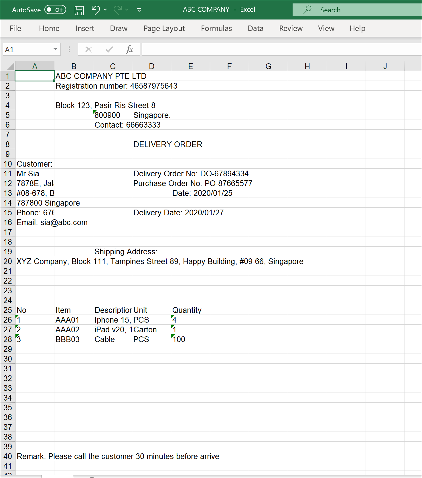 Convert PDF to Excel File